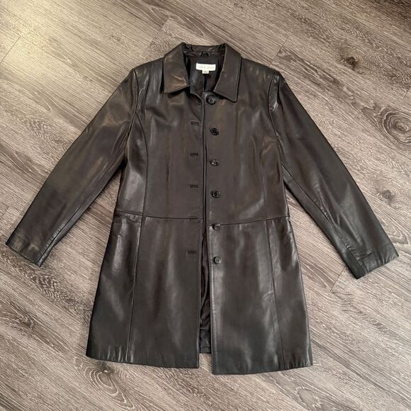 Casual Corner Vintage Leather Jacket - Picture 1 of 11